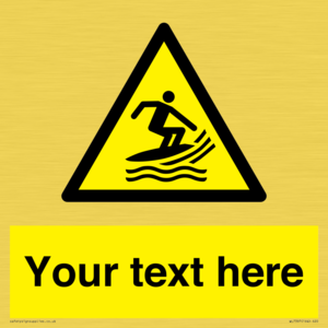 Custom Warning surf craft area